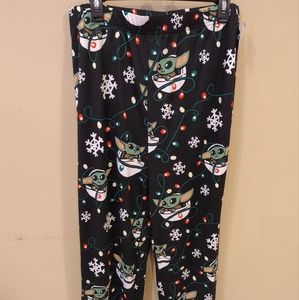 Star Wars MANDALORIAN The Child Christmas Lounge Pants. Men's Large.